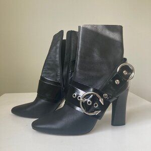 Topshop metal accent leather boots